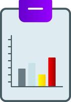 Bar Chart Flat Gradient  Icon vector