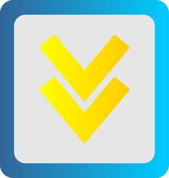 Down Flat Gradient  Icon vector