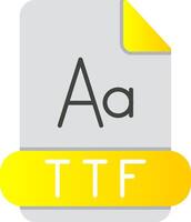 Ttf Flat Gradient  Icon vector