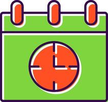 Time Management Filled  Icon vector