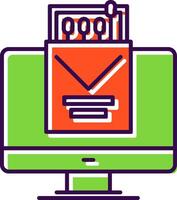 Match Box Filled  Icon vector