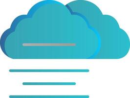 Mist Flat Gradient  Icon vector