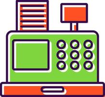 Cash Register Filled  Icon vector