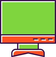 Computer Filled  Icon vector