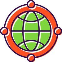 Globe Filled  Icon vector