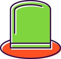 Top Hat Filled  Icon vector