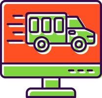 Delivery Truck Filled  Icon vector
