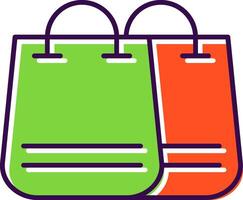 Shopping Bag Filled  Icon vector