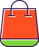 Shopping Bag Filled  Icon vector