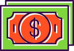 Dollar Filled  Icon vector