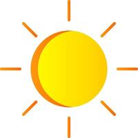 Sun Flat Gradient  Icon vector