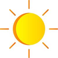 Sun Flat Gradient  Icon vector