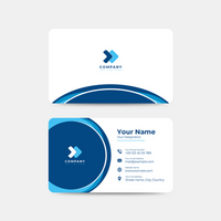 Blue Creative Business Card Template psd