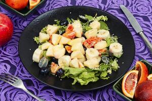 Fresh fruit salad with oranges. photo