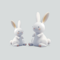 3D Rabbit illustration PSD