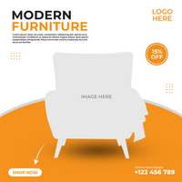 Modern furniture social media post template psd