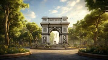 AI generated Marble Arch background photo
