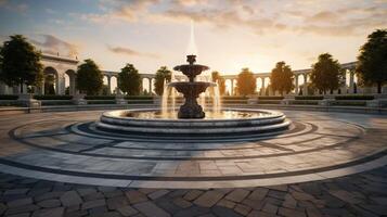 AI generated Marble Fountains background photo