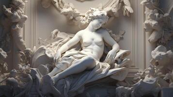 AI generated Marble Sculpture background photo