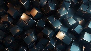 AI generated Metallic Diamonds and Squares background photo