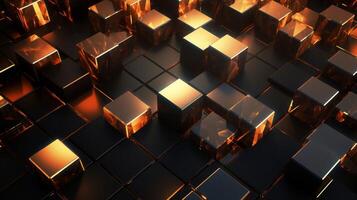 AI generated Metallic Diamonds and Squares background photo