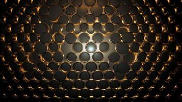 AI generated Metallic Grid with Round Holes background photo