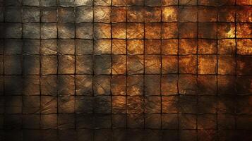 AI generated Metallic Grid with Weathered and Rusted Areas background photo