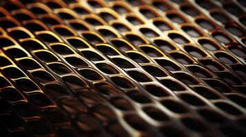 AI generated Metallic Grille Pattern background photo