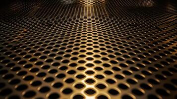 AI generated Metallic Perforated Panel background photo