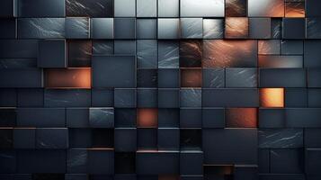 AI generated Metallic Tiles background photo