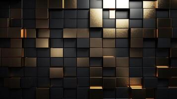 AI generated Metallic Tiles and Grids background photo