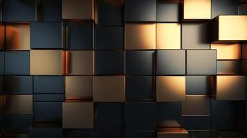 AI generated Metallic Tiles and Grids background photo