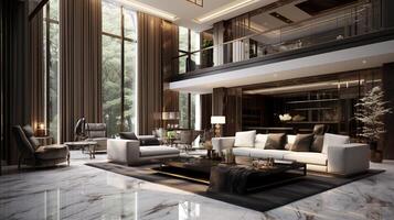 AI generated Modern Luxury interior design photo