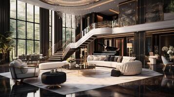 AI generated Modern Luxury interior design photo