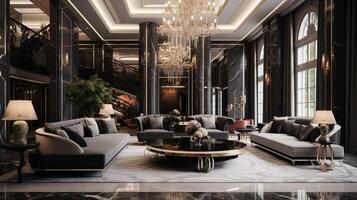 AI generated Modern Luxury interior design photo