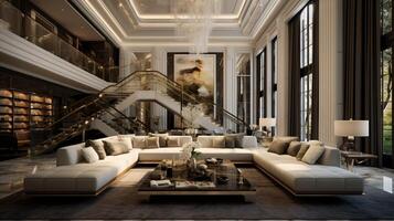 AI generated Modern Luxury interior design photo