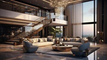 AI generated Modern Luxury interior design photo