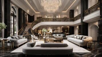 AI generated Modern Luxury interior design photo