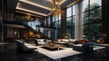 AI generated Modern Luxury interior design photo