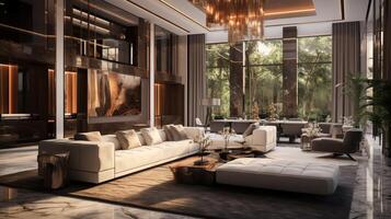 AI generated Modern Luxury interior design photo