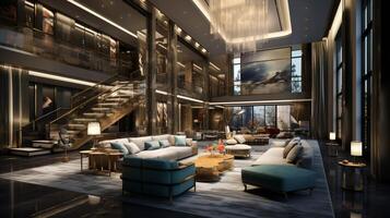 AI generated Modern Luxury interior design photo