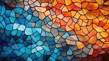 AI generated Mosaic Abstract Background photo