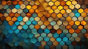 AI generated Mosaic and Tessellations background photo