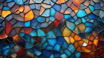 AI generated Mosaic and Tessellations background photo