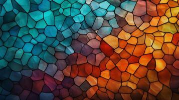 AI generated Mosaic and Tessellations background photo