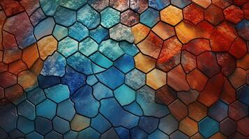 AI generated Mosaic and Tessellations background photo