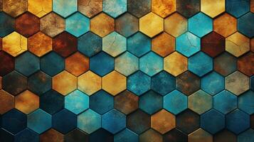 AI generated Mosaic and Tessellations background photo