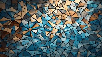 AI generated Mosaic and Tessellations background photo