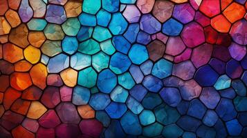 AI generated Mosaic and Tessellations background photo