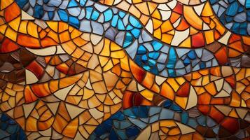 AI generated Mosaic and Tessellations background photo